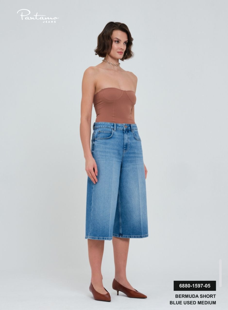 Pantallona jeans bermuda moderne Secondary image