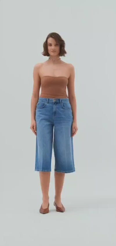 Pantallona jeans bermuda moderne